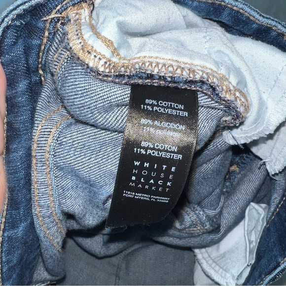 White House Black Market Distressed Ripped Girlfriend Jeans - Picture 6 of 6